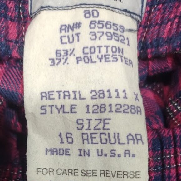 KORET SPORT VINTAGE 1980, HOT PINK & DARK BLUE PLAID SPRING OR FALL GOLF 16R - Picture 9 of 11